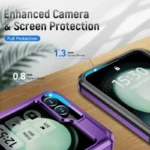 Samsung Galaxy Z Flip 7 5G Pink Shockproof Armor TPU Bumper Case - Image 6