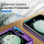 Samsung Galaxy Z Flip 7 5G Purple Shockproof Armor TPU Bumper Case - Image 6