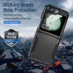 Samsung Galaxy Z Flip 7 5G Black Shockproof Armor TPU Bumper Case - Image 5