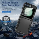 Samsung Galaxy Z Flip 7 5G Black Shockproof Armor TPU Bumper Case - Image 5