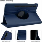 Galaxy Tab A7 Lite Case – 8.7 T220 T225 Red Rotating Stand - Image 6