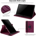 Galaxy Tab A7 Lite Case – 8.7 T220 T225 Purple Rotating Stand - Image 7