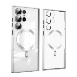 Samsung Galaxy S23 Ultra MagSafe HaloLock Clear Case – Silver