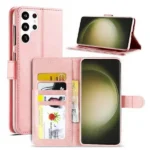 Samsung Galaxy S23 Ultra Leather Wallet Case – Rose Gold