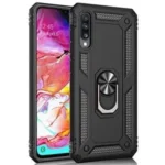Samsung Galaxy A70 Black Shockproof Magnetic Car Mount Ring Case Cover