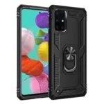 Samsung Galaxy A51 Black Shockproof Magnetic Car Mount Ring Case