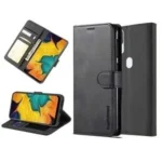 amsung Galaxy A30 Wallet Leather Flip Case Black Magnetic Stand