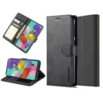 Samsung Galaxy A51  Wallet Leather Flip Case Black Magnetic Stand