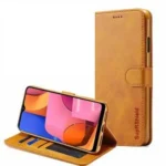 Samsung Galaxy A20s  Wallet Leather Flip Stand Magnetic Case – Brown