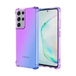 Samsung Galaxy S22 Ultra Clear Rainbow Gel Case – Purple Blue