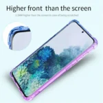 Samsung Galaxy S22 Ultra Clear Rainbow Gel Case – Purple Blue - Image 3