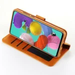 Samsung Galaxy S22 Ultra Leather Wallet Case – Brown - Image 3