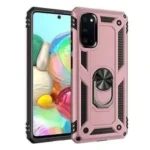 Samsung Galaxy A71 Rose Gold Shockproof Magnetic Car Mount Ring Case Cover