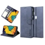 Samsung Galaxy A30  Wallet Leather Flip Case Navy Blue Magnetic Stand