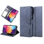 Samsung Galaxy A50 Wallet Leather Flip Case Navy Blue Magnetic Stand