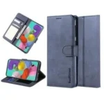 Samsung Galaxy A51 Wallet Leather Flip Case Navy Blue Magnetic Stand