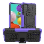 Samsung Galaxy A51 Purple Heavy Duty Tough Kickstand Shockproof Rugged Case