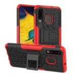 Samsung Galaxy A30 Red Heavy Duty Tough Kickstand Shockproof Rugged Case