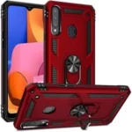 Samsung Galaxy A20s Red Shockproof Magnetic Car Mount Ring Case Cover