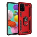 Samsung Galaxy A50 Red Shockproof Magnetic Car Mount Ring Case
