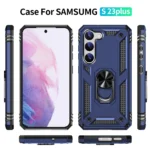 Samsung Galaxy S23 Ultra Magnetic Ring Rugged Case – Rose Gold - Image 2