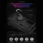 Samsung Galaxy S23 Plus Magnetic Ring Rugged Case – Black - Image 6