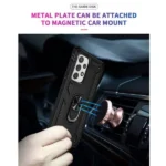 Samsung Galaxy S23 Plus Magnetic Ring Rugged Case – Black - Image 5