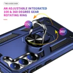 Samsung Galaxy S23 Magnetic Ring Rugged Case – Blue - Image 4