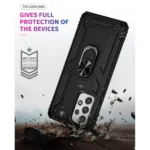 Samsung Galaxy S23 Plus Magnetic Ring Rugged Case – Black - Image 4