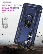 Samsung Galaxy S23 Magnetic Ring Rugged Case – Blue - Image 6