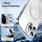 iPhone 15 Pro Max MagSafe HaloLock Case – Silver - Image 2