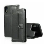 iPhone 12 Pro Leather Wallet Case – Black