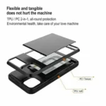 iPhone X Rose Gold Wallet Card Slot Case - Image 2