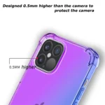 iPhone 11 Pro Max Pink Green Rainbow Clear Case - Image 2