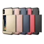 iPhone XS Blue Wallet Card Slot Case - Image 3