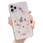 iPhone 12 Pro Dry Flower Glitter Case – Purple