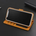 iPhone 12 Pro Leather Wallet Case – Black - Image 4