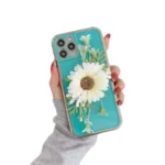 iPhone 11 Blue Flower Pattern Shockproof TPU Case