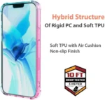 iPhone 11 Pro Max Pink Green Rainbow Clear Case - Image 5