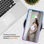 iPhone 12 Pro Max Rainbow Clear Case – Purple Blue - Image 8
