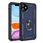 iPhone 11 Navy Blue Magnetic Car Mount Ring Case - Image 2