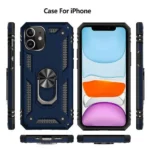 iPhone 11 Navy Blue Magnetic Car Mount Ring Case - Image 4