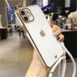iPhone 11 Red Luxury Electroplating Chain Case - Image 7