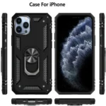 iPhone 11 Pro Black Magnetic Car Mount Ring Case - Image 2