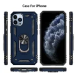iPhone 11 Pro Max Navy Blue Magnetic Car Mount Ring Case - Image 3