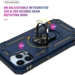 iPhone 11 Pro Max Navy Blue Magnetic Car Mount Ring Case - Image 5