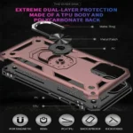 iPhone 11 Rose Gold Magnetic Car Mount Ring Case - Image 4