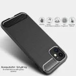 iPhone 12 Rugged Carbon Fiber Case – Black - Image 2