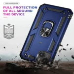 iPhone 13 Rugged Magnetic Ring Case – Navy Blue - Image 3