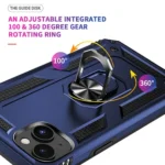 iPhone 13 Rugged Magnetic Ring Case – Navy Blue - Image 4